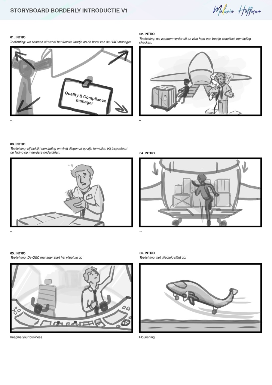 Borderly storyboard page 1